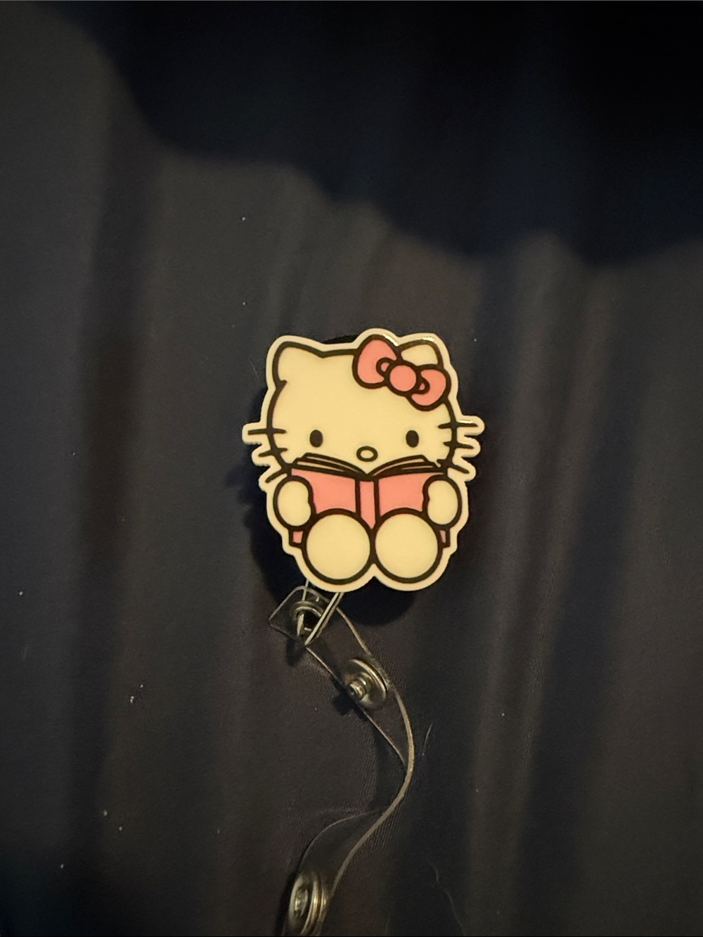 Hello Kitty Pink and Cream Retractable Badge Reel